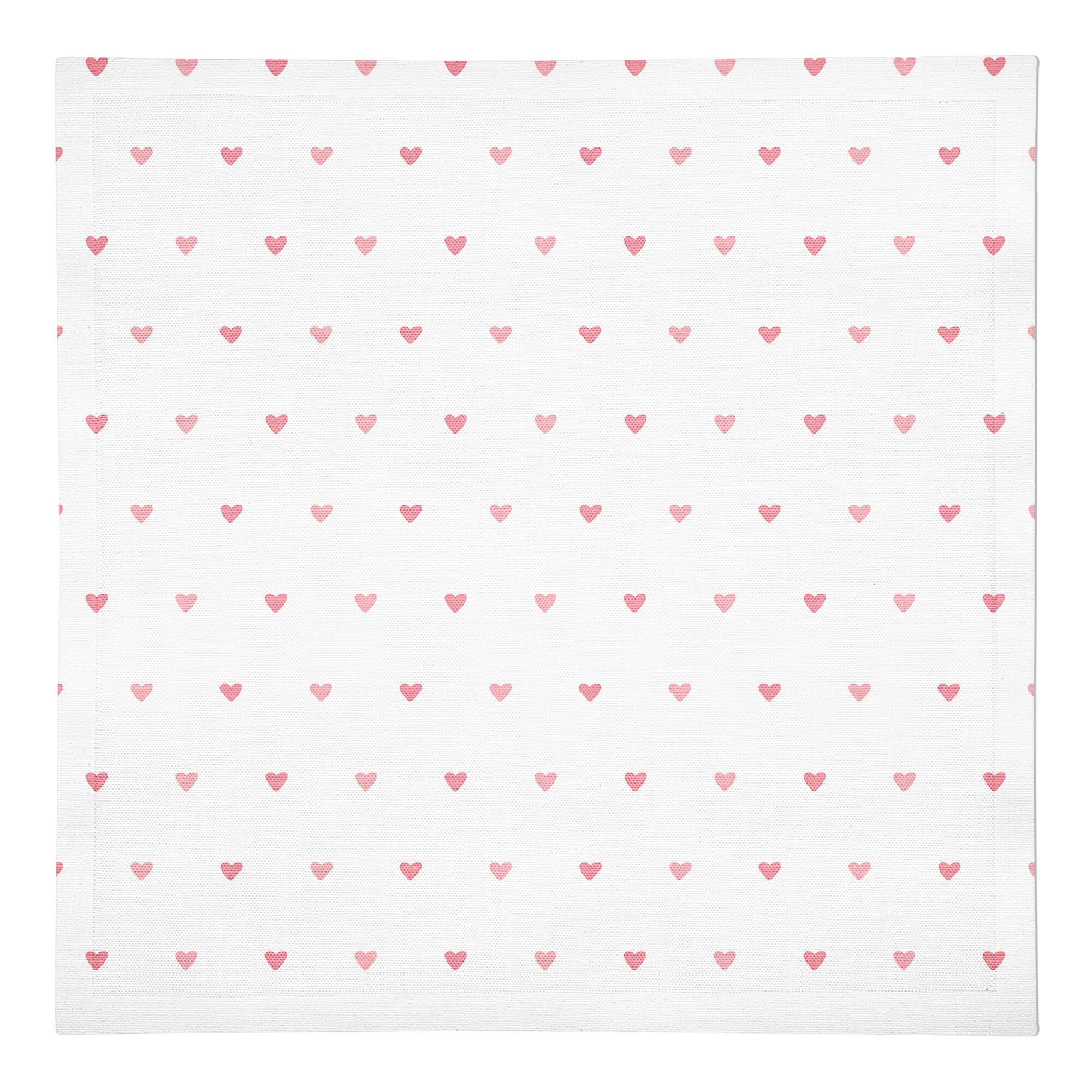 Simple Heart Pattern 10" x 10" Cotton Twill Napkin